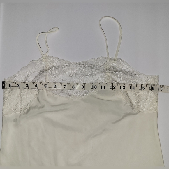 Vintage Wacoal Y2K Elegant Ivory Lace Trim Dainty Feminine Dainty Camisole - Picture 4 of 7